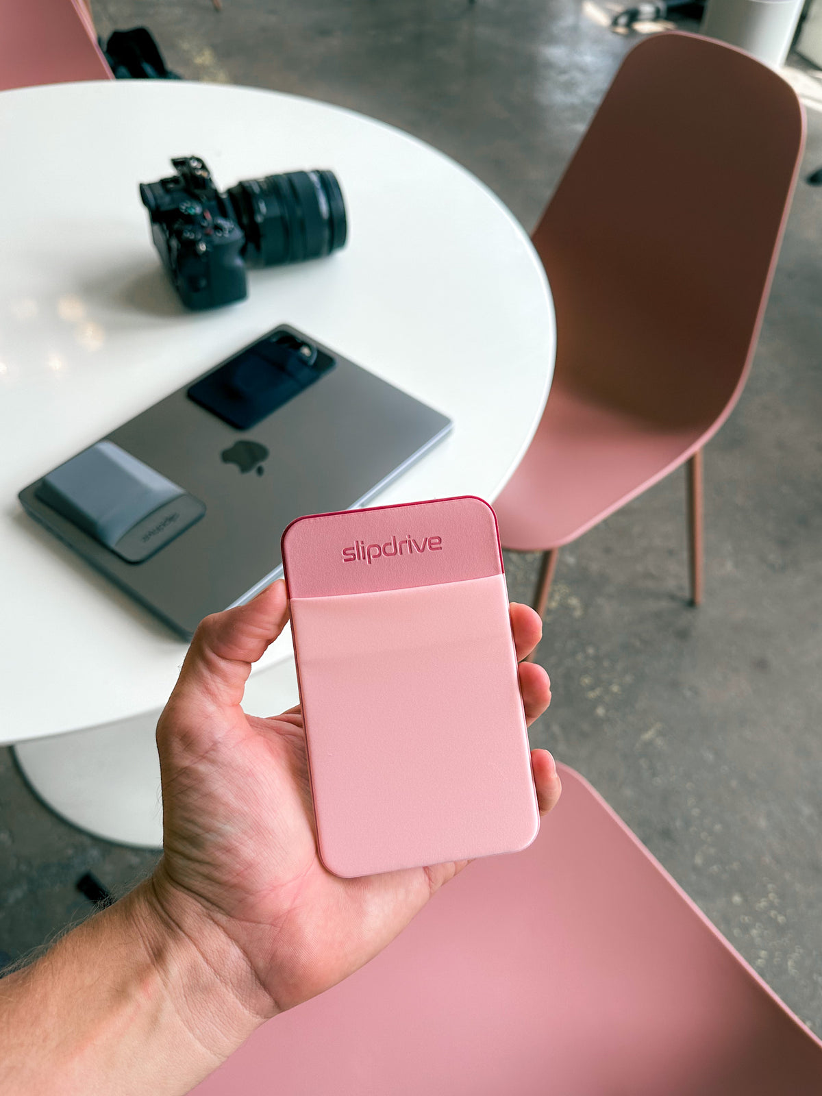 Slipdrive - Portable Hard Drive Sleeve for Laptop - SSD Solid State Drive - Reusable Adhesive - Stick on External Hard Drive Carrying Case - Pocket Pouch