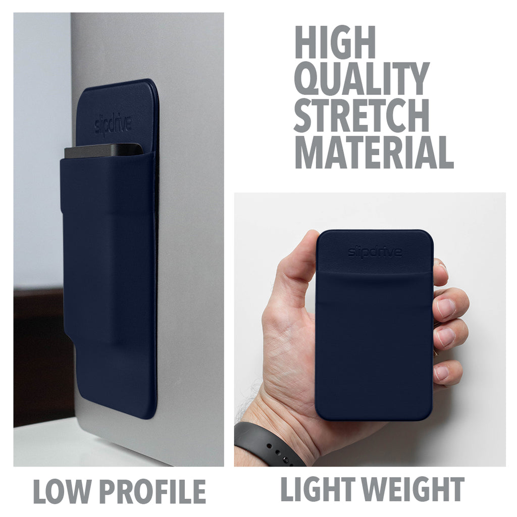 Slipdrive - Portable Hard Drive Sleeve for Laptop - SSD Solid State Drive - Reusable Adhesive - Stick on External Hard Drive Carrying Case - Pocket Pouch